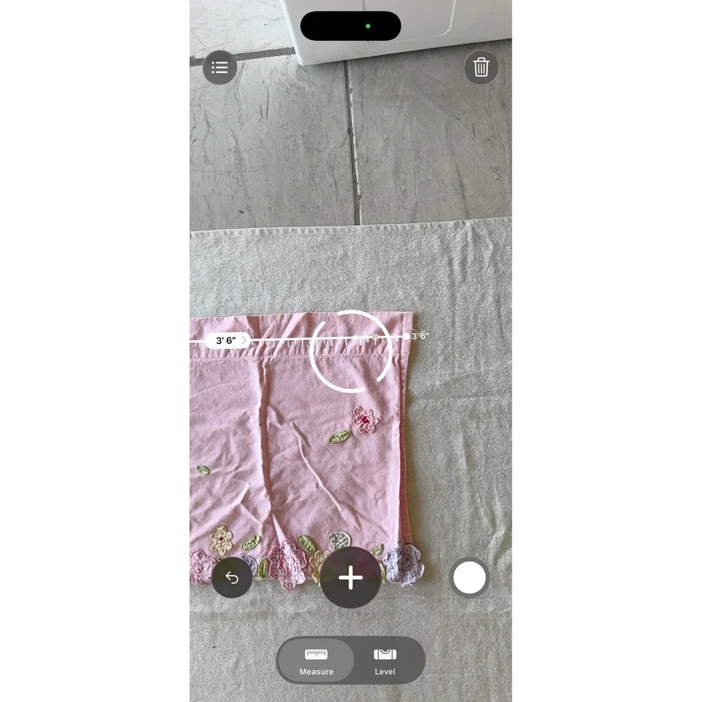 Set of 2 Pottery Barn Kids Pink Floral Curtain Valances Embroidered Cotton